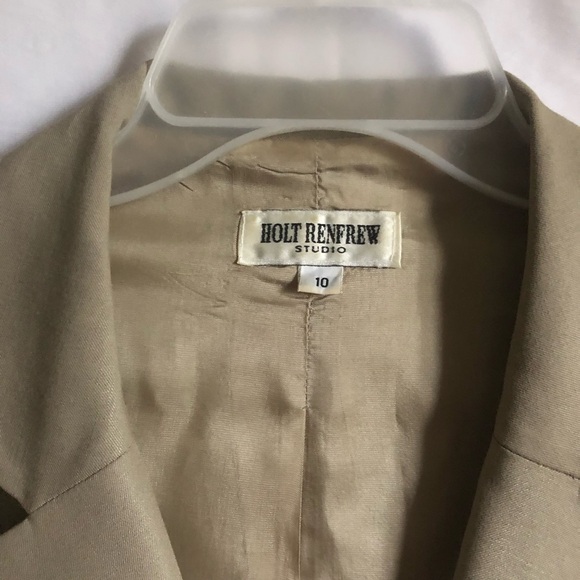 Holt Renfrew vintage beige blazer jacket - Picture 3 of 6